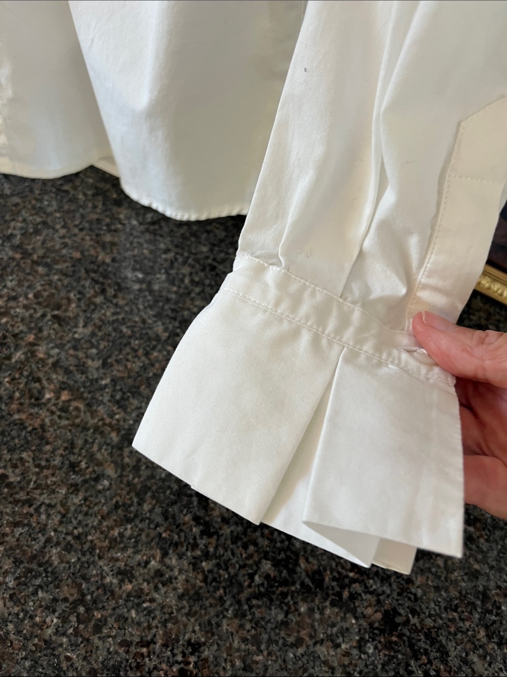 Banana Republic White Ruffle Collared Shirt XS - Picture 5 of 8